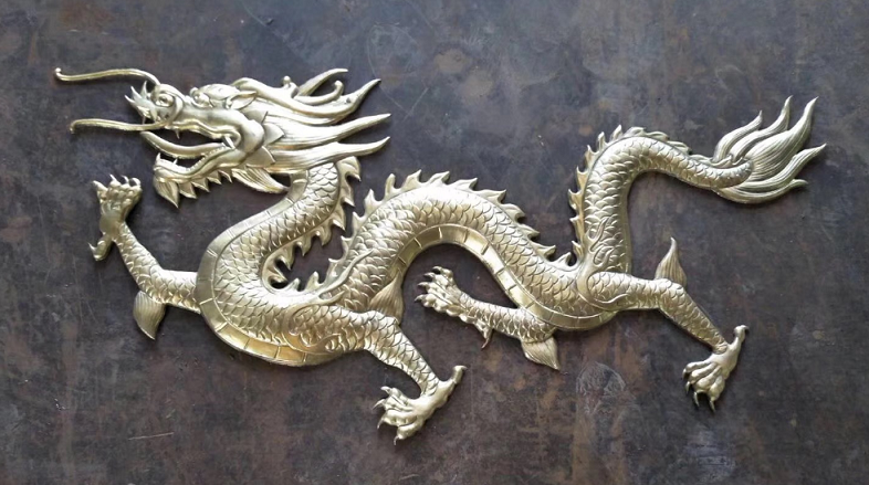 龍浮雕